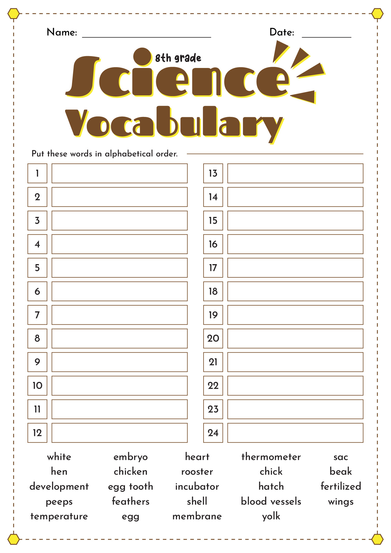 17 8th Grade Spelling Worksheets - Free PDF at worksheeto.com