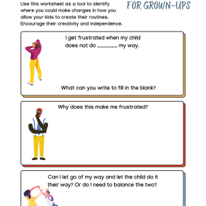 worksheet for adhd children