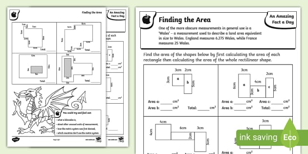 NEW * Printable Area Worksheet | Maths Resources - Twinkl