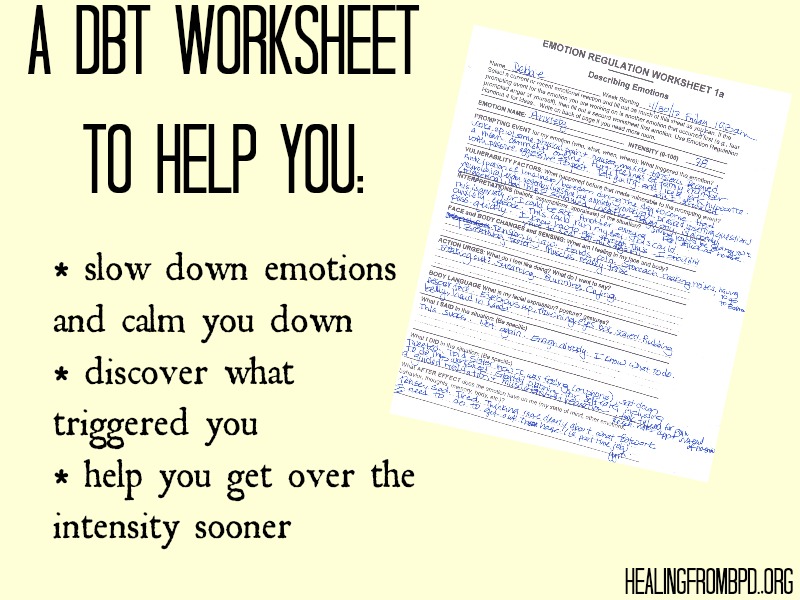 Emotion Regulation Worksheet 1a: Intense Anxiety Episode - Healing ...