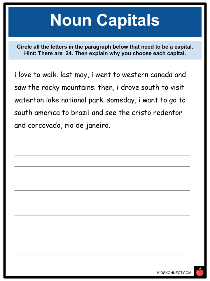 Capitalization Worksheets, Practice, Guidance | PDF Printable ...