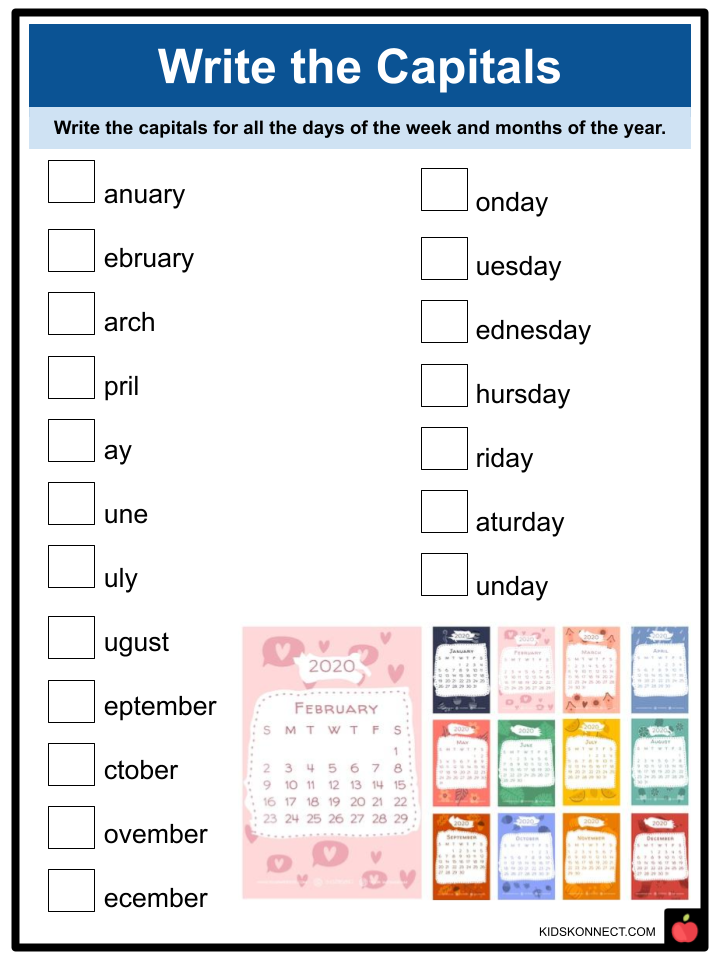 Capitalization Worksheets, Practice, Guidance | PDF Printable ...