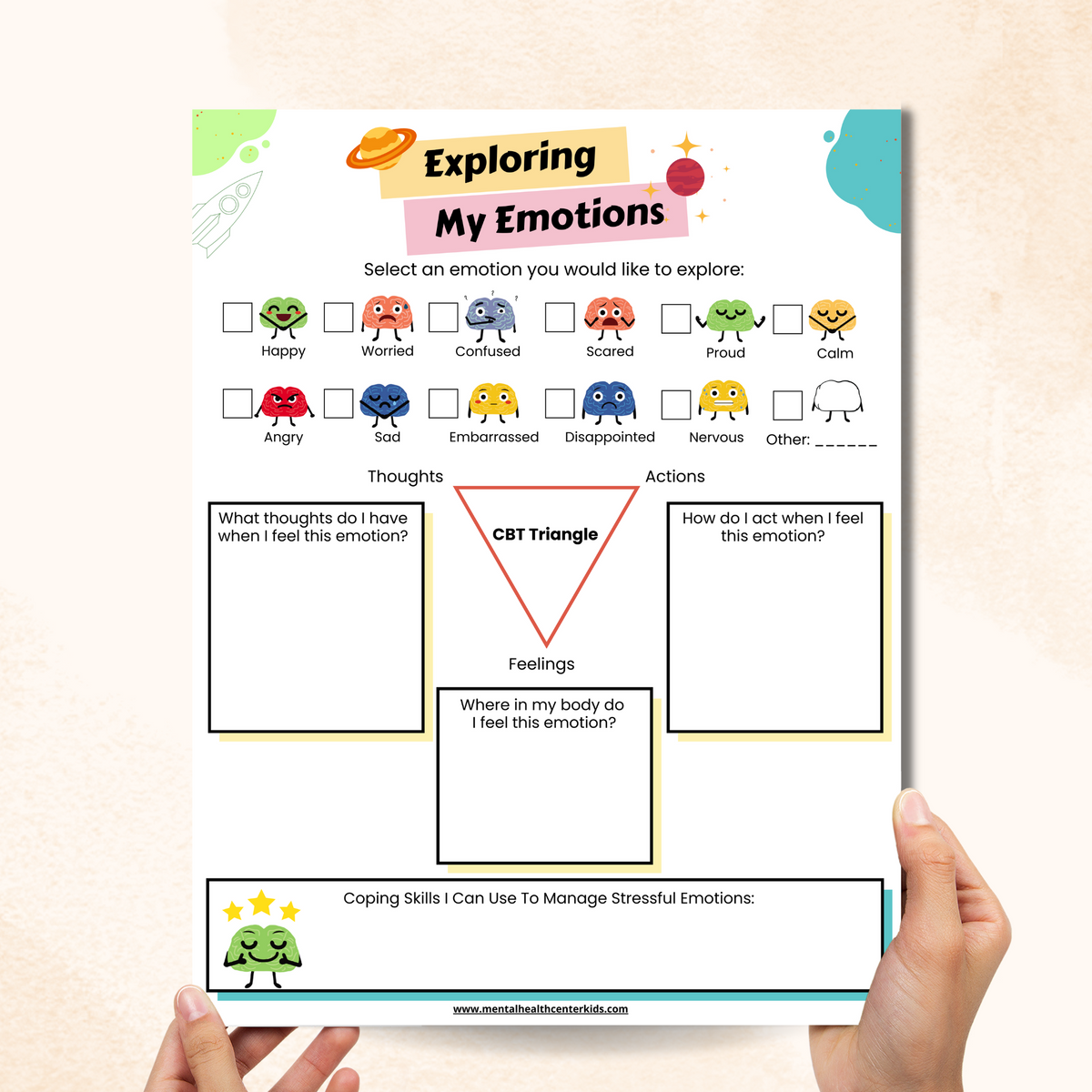 Exploring Emotions Worksheet - Mental Health Center Kids