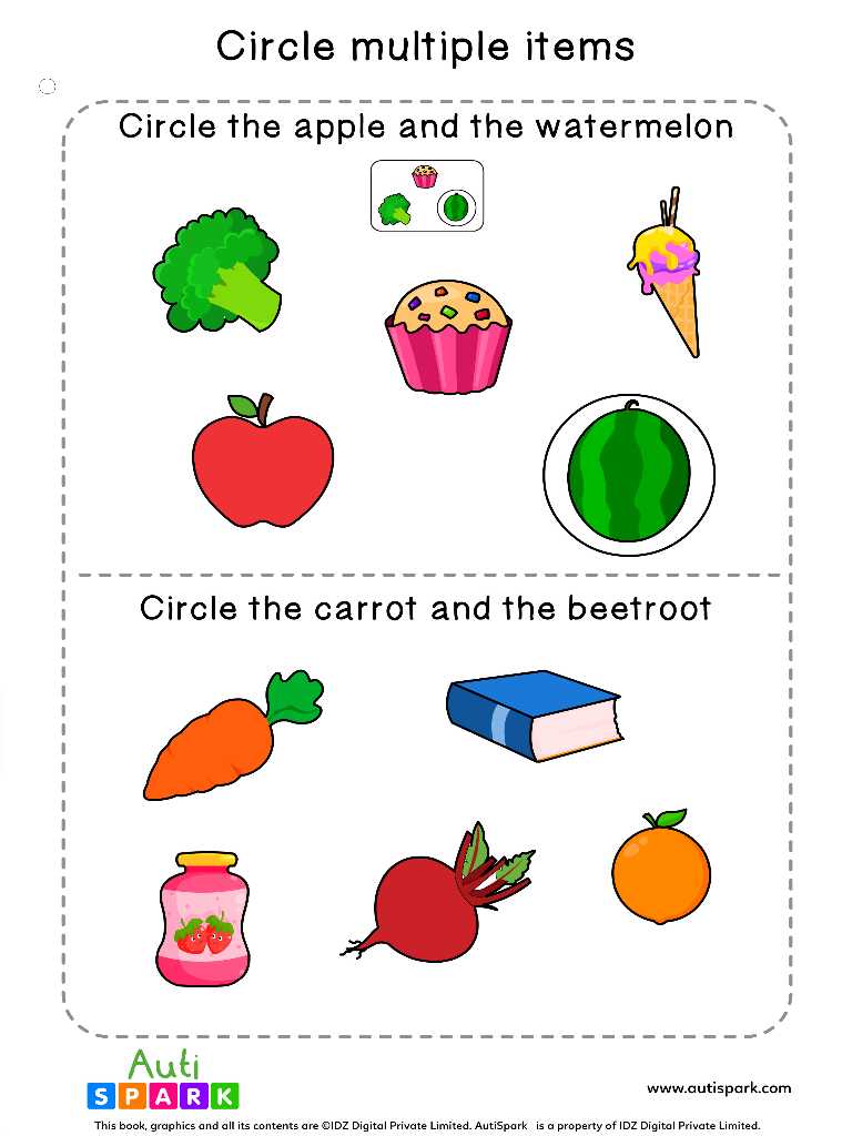 worksheet for children with autism