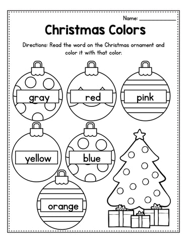 FREE Printable Christmas Worksheets For Preschool   Teacher