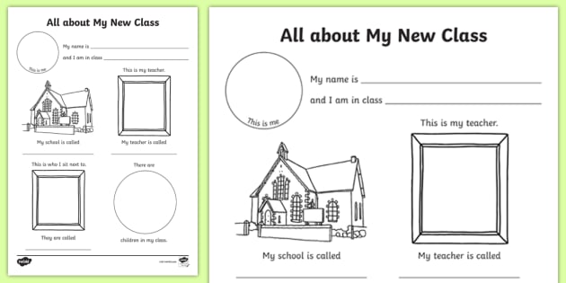 All About My New Class Worksheet - New Class Resources