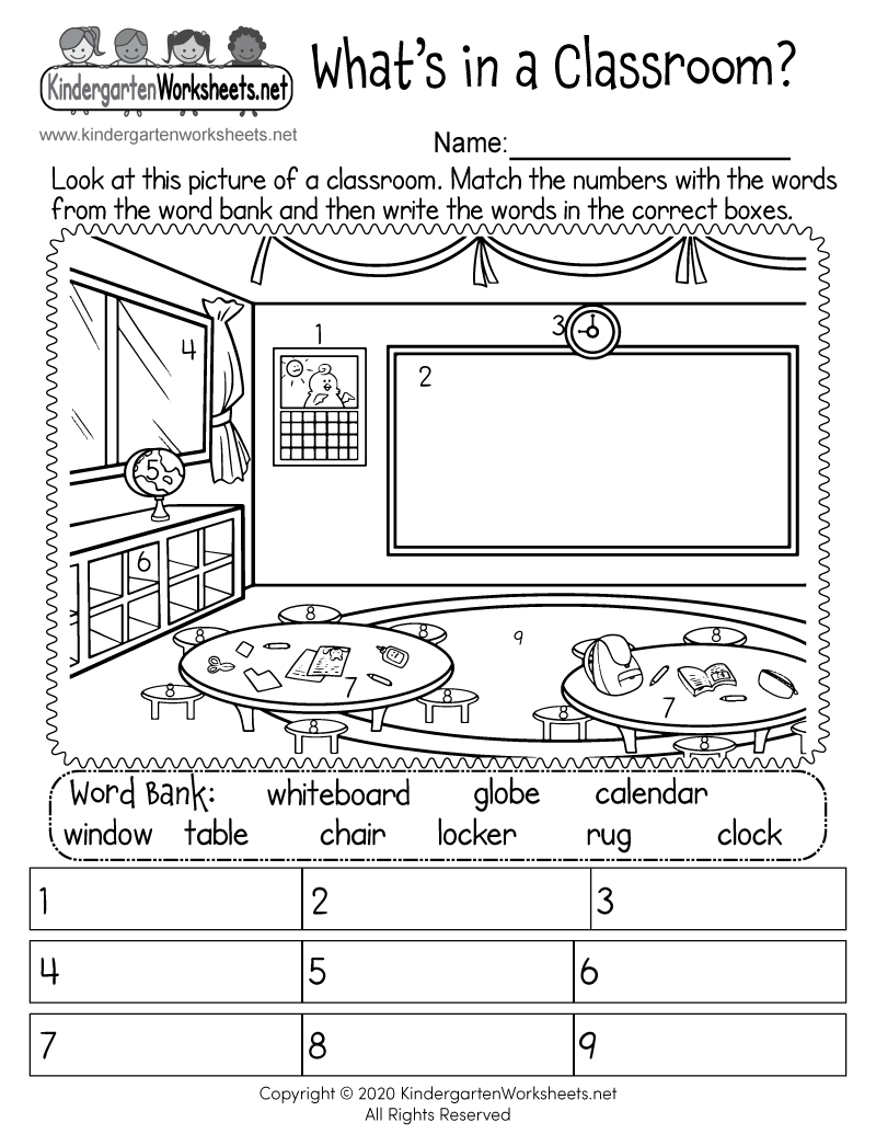 Classroom Objects Worksheet - Free Printable, Digital, &  PDF