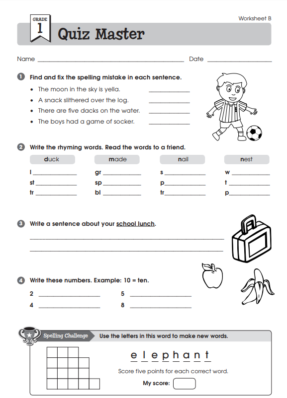 Printable English Worksheets For Class 1 with PDF - 5000+ ...