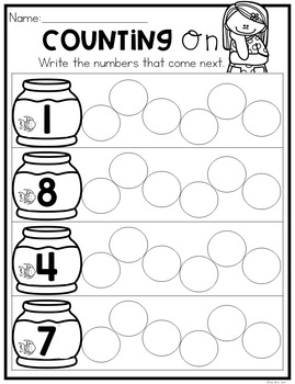 Counting On Worksheets - Natalie Lynn Kindergarten