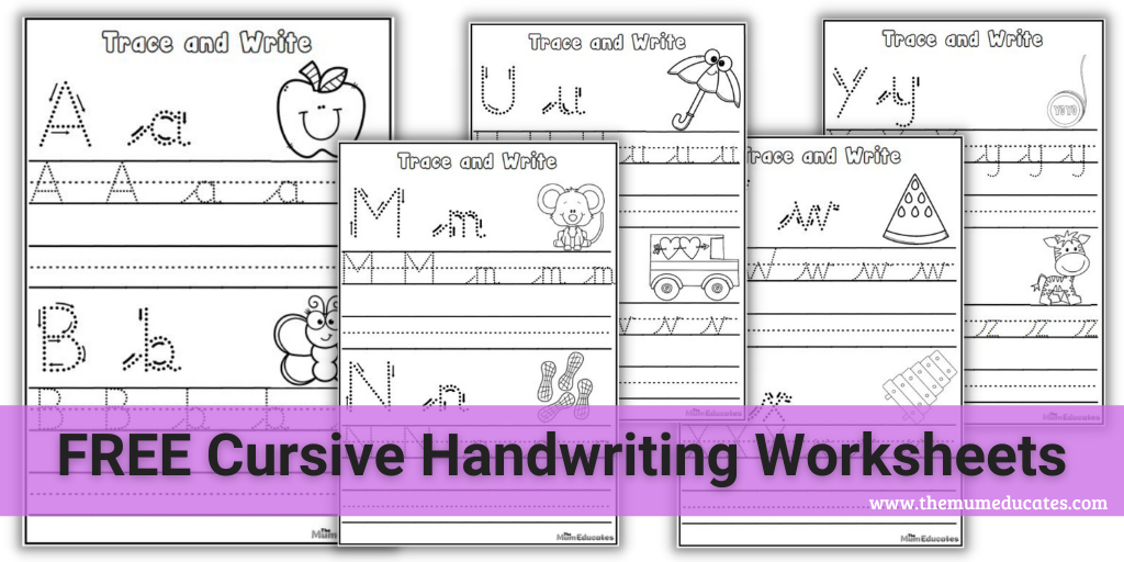 worksheet for cursive writing alphabets