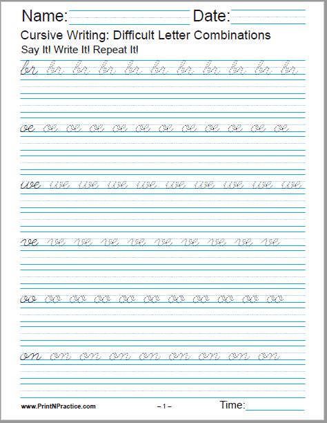 50+ Cursive Writing Worksheets ⭐ Alphabet Letters, Sentences ...