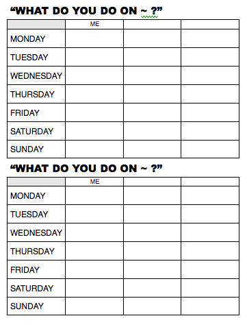 Basic Verbs &  Days of the Week Worksheet (Beginner ESL/EFL)
