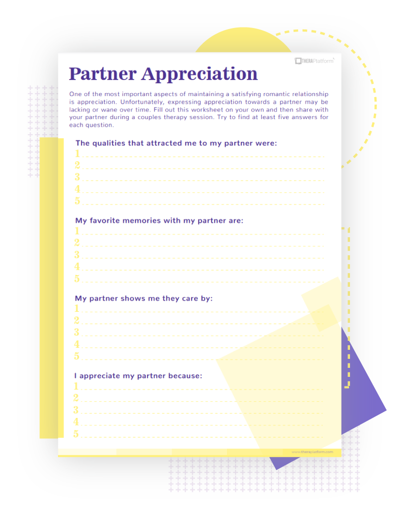 worksheet for family counseling