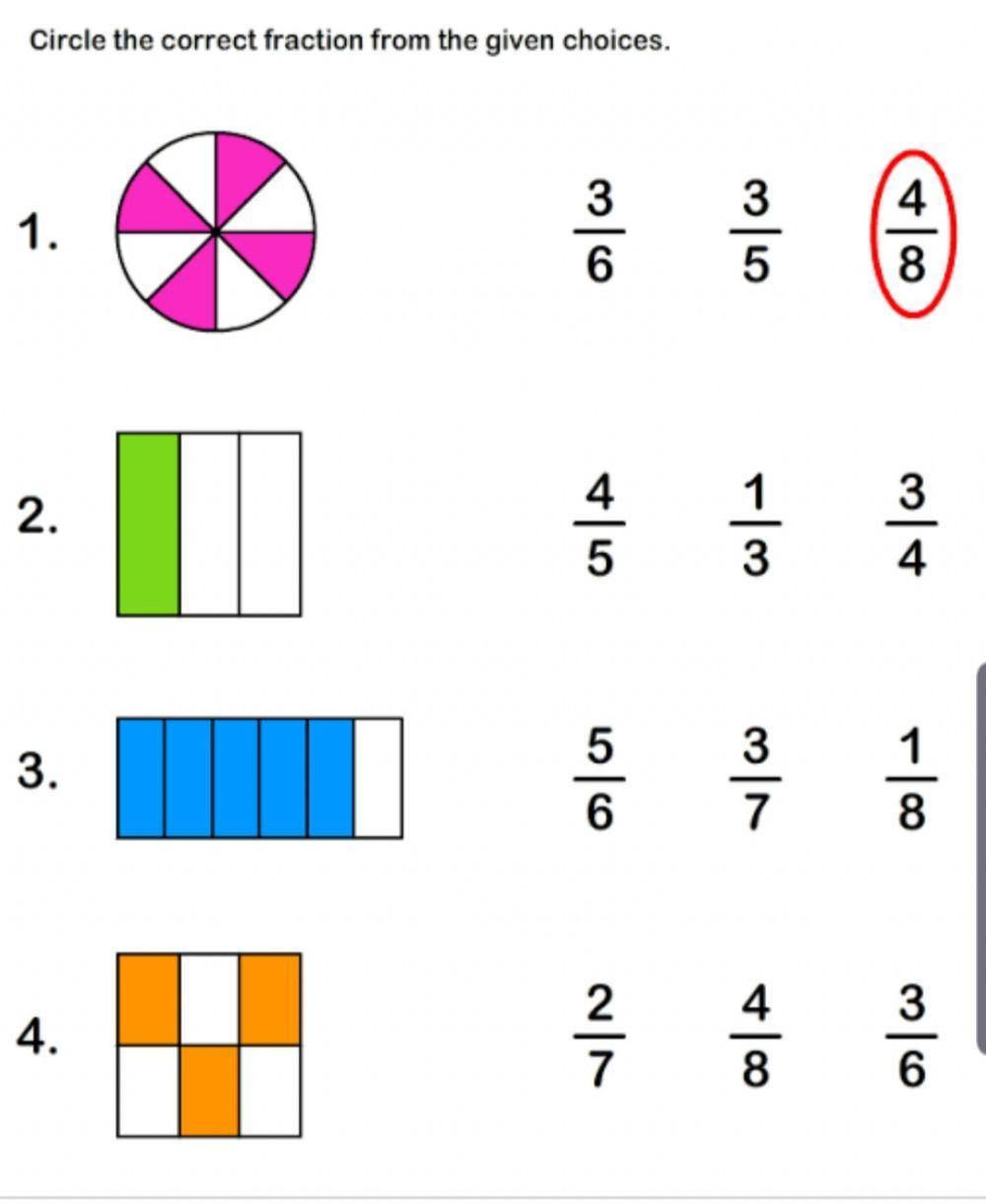 Fraction online worksheet Live Worksheets Worksheets Library
