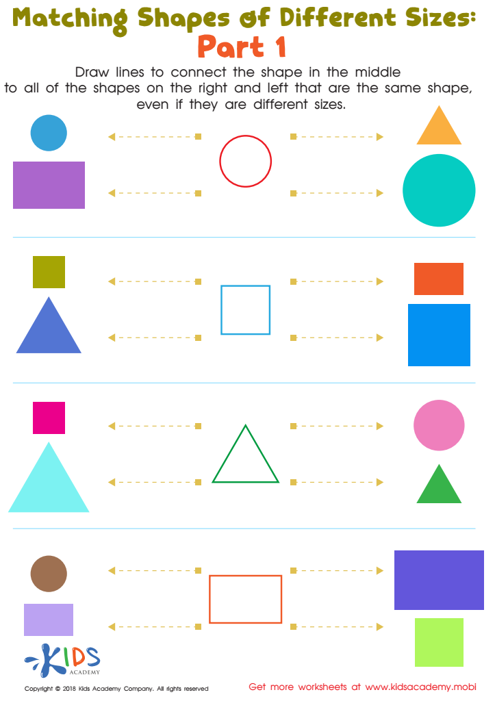 Geometry: part 1 Worksheet, Free Printable for Children
