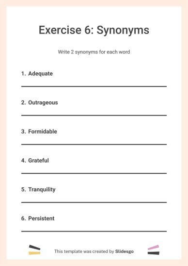 worksheet for high schoolers
