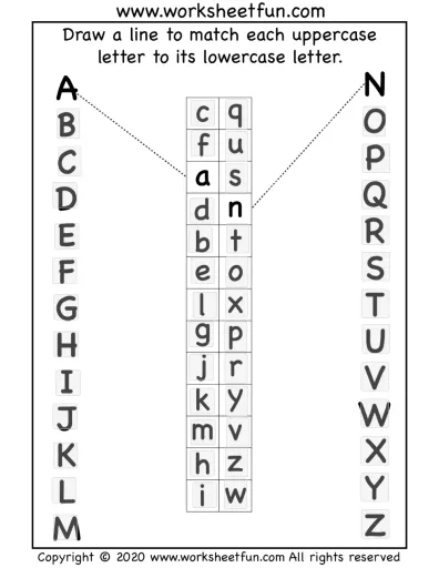 worksheet for jr kg students