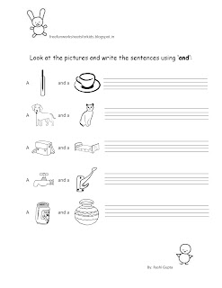 worksheet for kg class in english