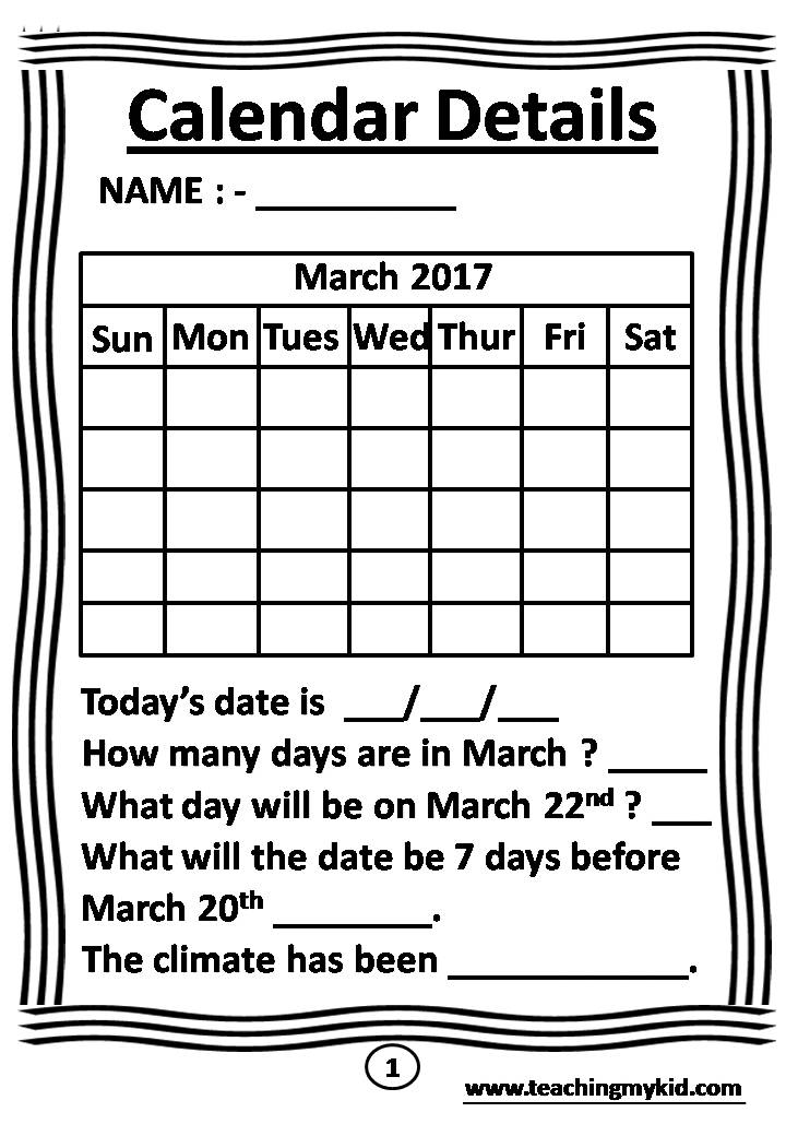 worksheet for kids to