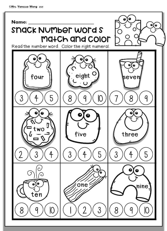 worksheet for kindergarten maths