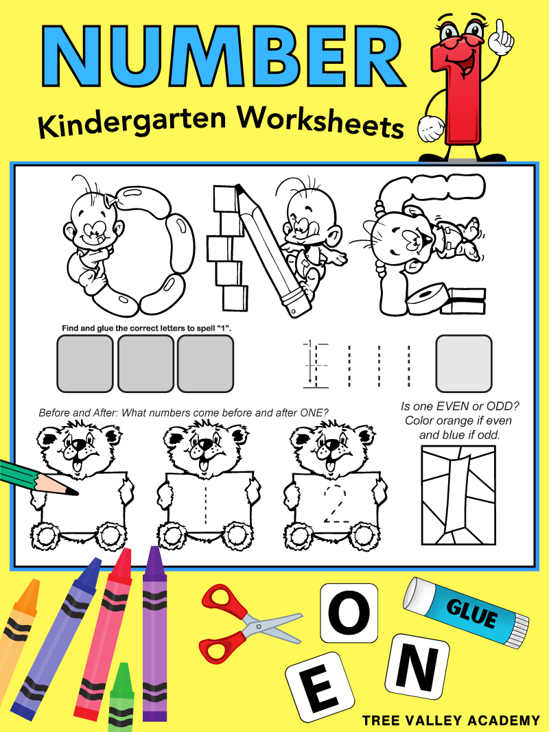 worksheet for kindergarten to print