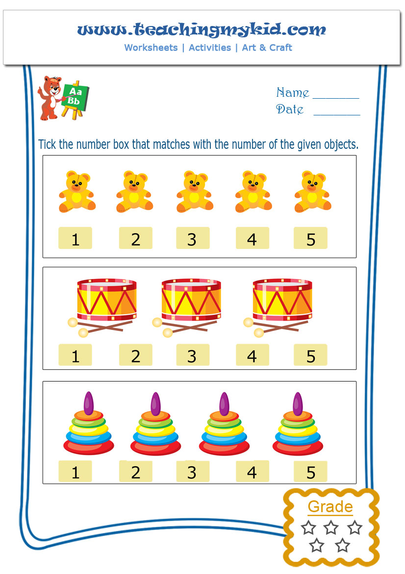 worksheet for kindergarten