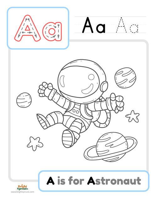 Letter A Worksheets: A Tracing and Coloring Pages