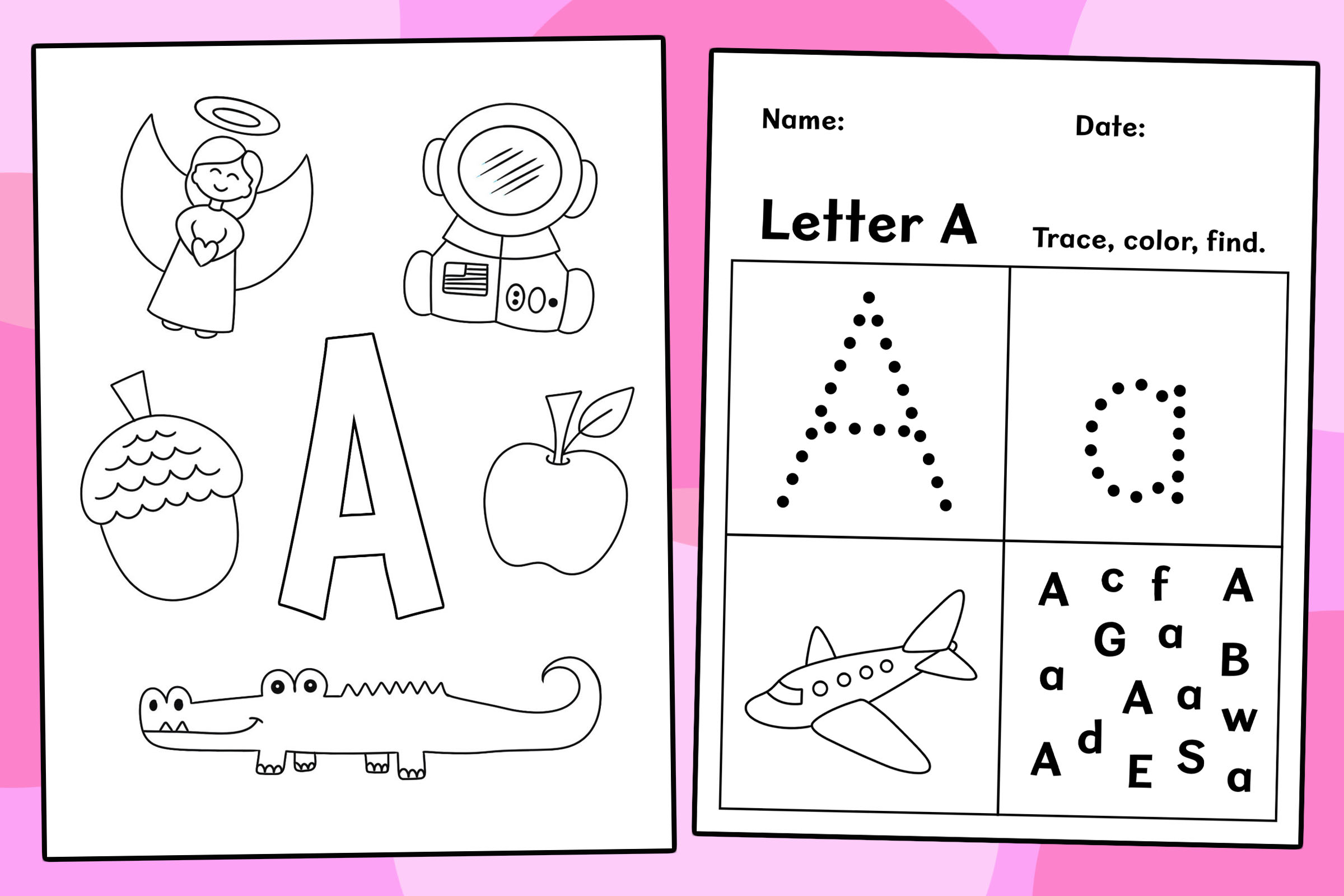 worksheet for letter a