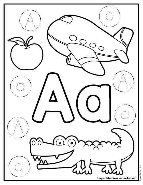 worksheet for letter a