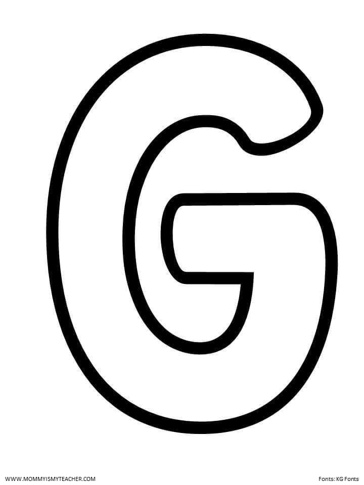 worksheet for letter g