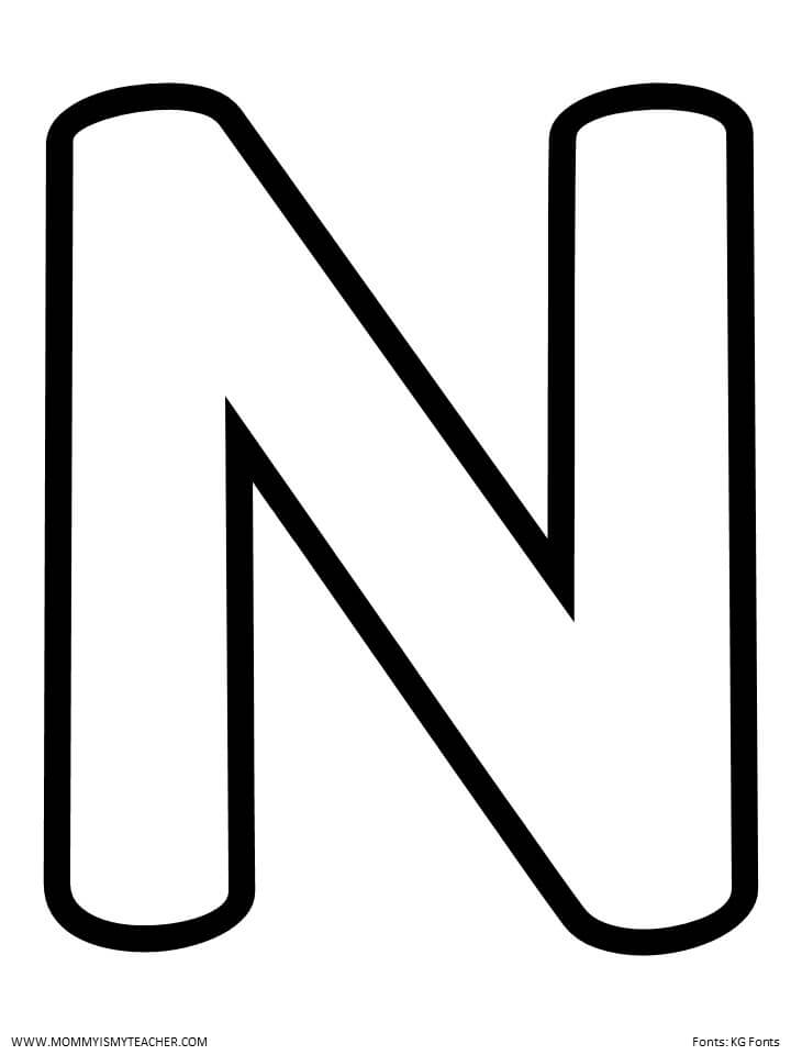 worksheet for letter n
