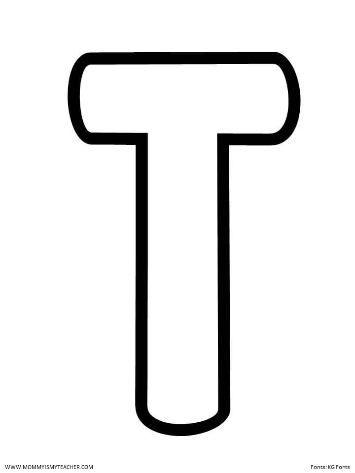 worksheet for letter t