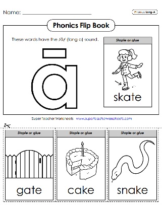 Long A Vowel Sound: Phonics Worksheets