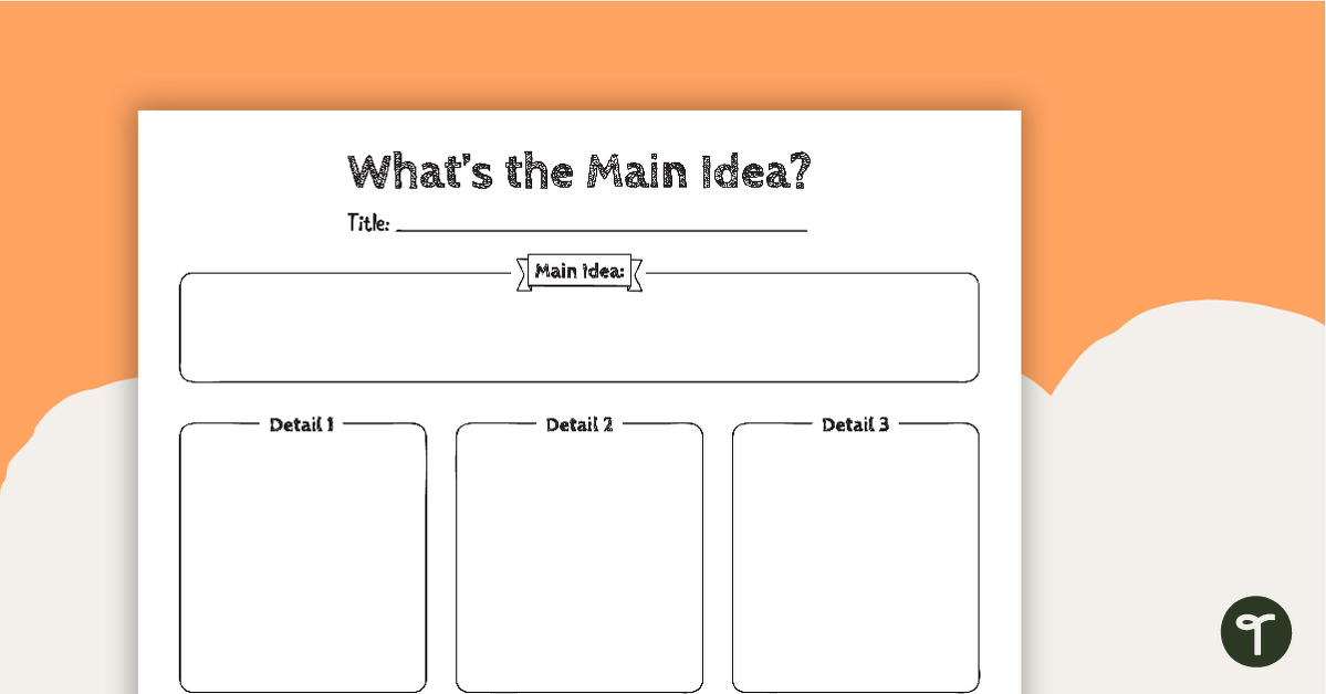 Finding the Main Idea Worksheets Teach Starter Worksheets Library