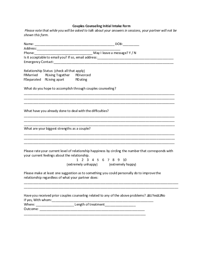 worksheet for marriage