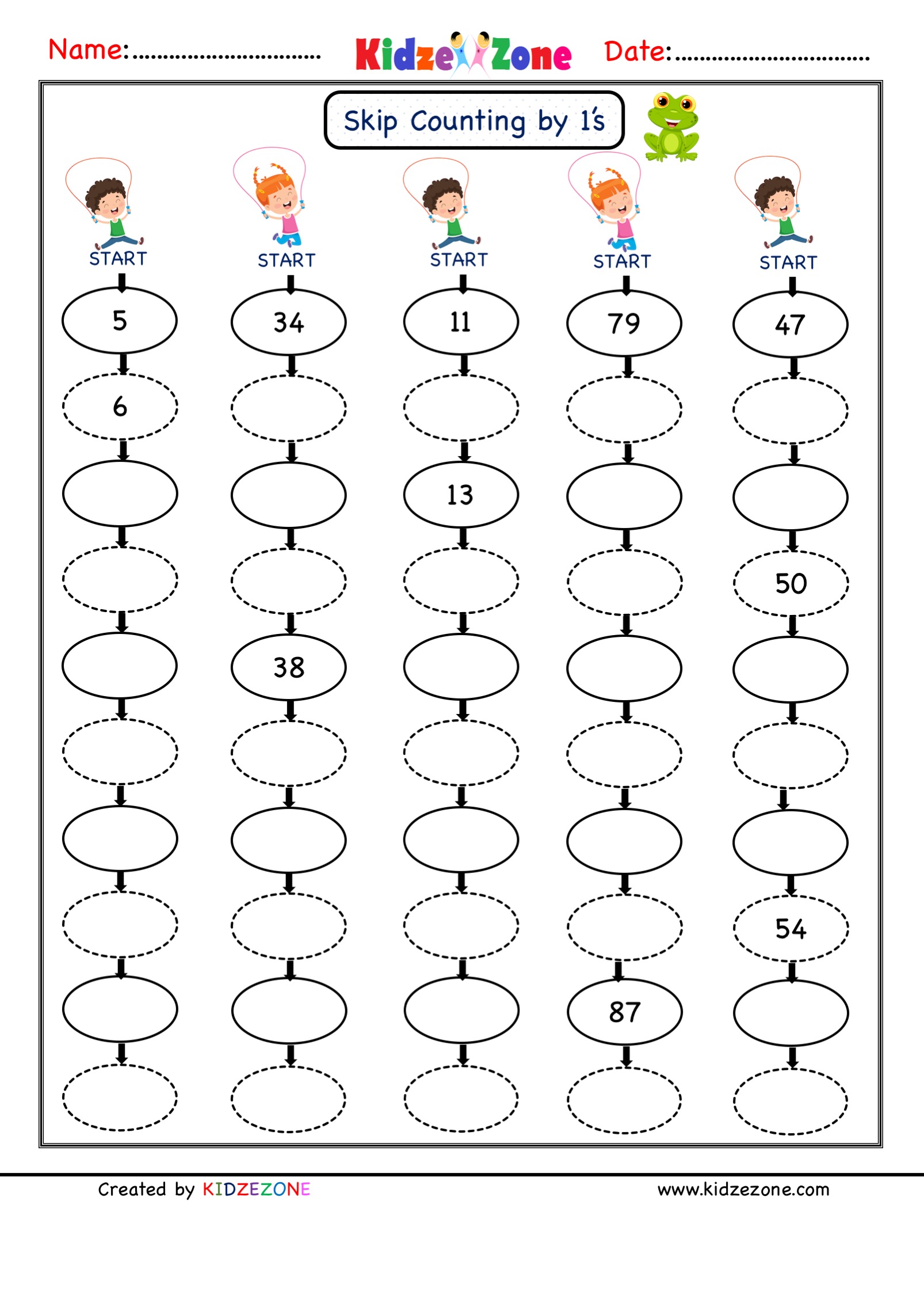 worksheet for math grade 1