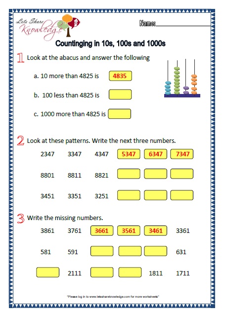 Grade 2: Maths Worksheets Part 1 + 2 (more topics) - Lets Share ...