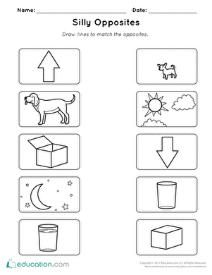 Silly Opposites | Interactive Worksheet 