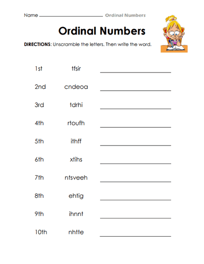 Ordinal Numbers Worksheets - 15 Worksheets Library