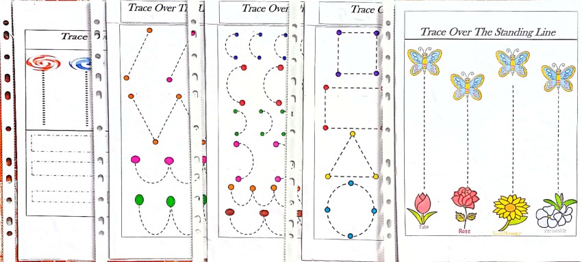 Worksheet For Play Group &  Nursery With Washable Plastic Coated ...