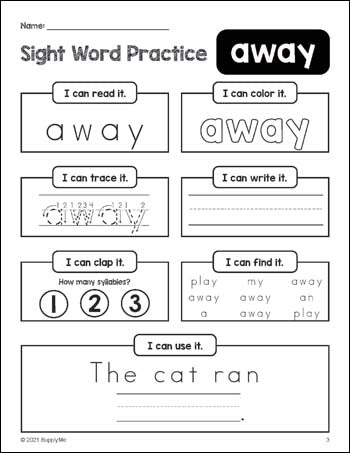 worksheet for pre kindergarten