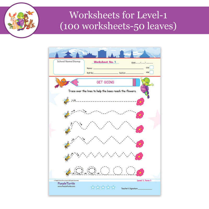 JoGenii|Purple-Turtle-Worksheets-for-Nursery-Kids-(2-3-Years ...