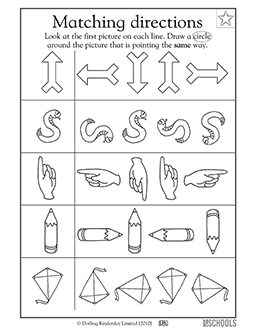 Matching directions: up or down? | Kindergarten, Preschool Math ...