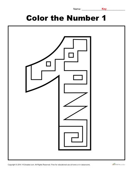 worksheet for preschoolers numbers