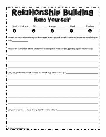 Relationship Skills Worksheets