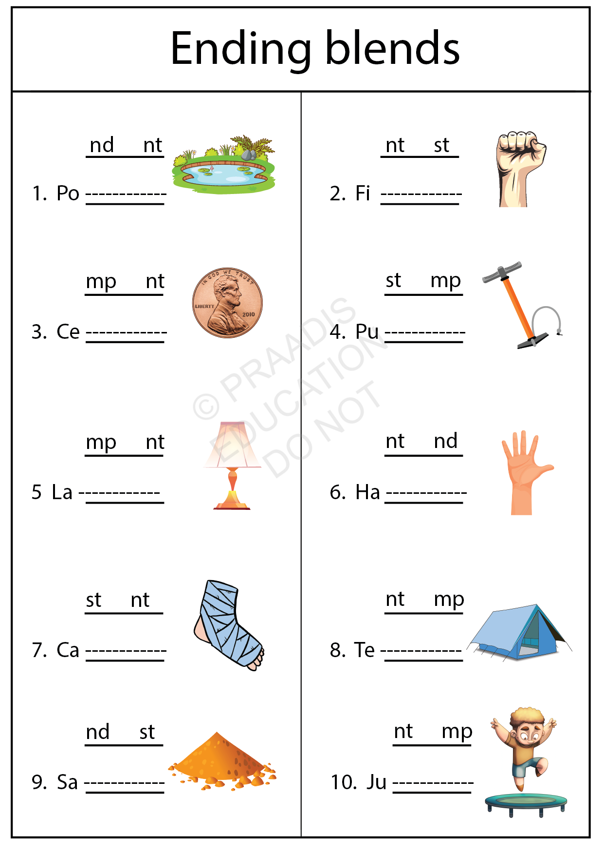worksheet for senior kg