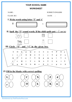 worksheet for senior kg