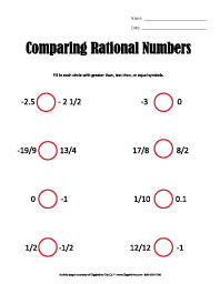 worksheet for sixth graders
