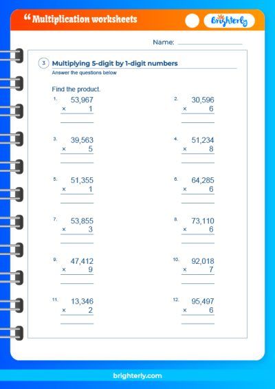 Free Printable 6th Grade Multiplication Worksheets [PDFs]