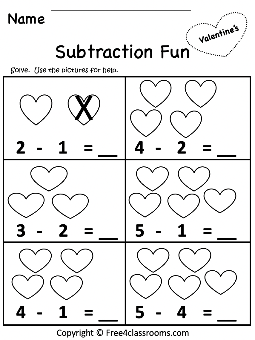 Free Kindergarten Subtraction Worksheet - Free Worksheets ...